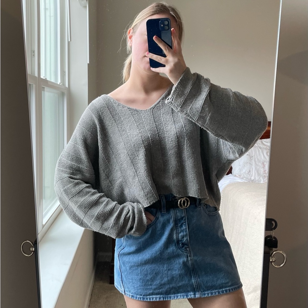 Gray oversized Sweater